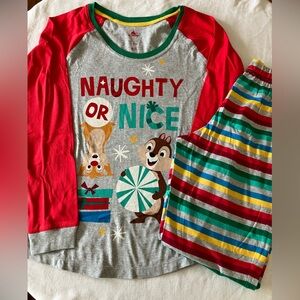 NWOT Disney Parks Chip.and Dale Women’s pajamas
